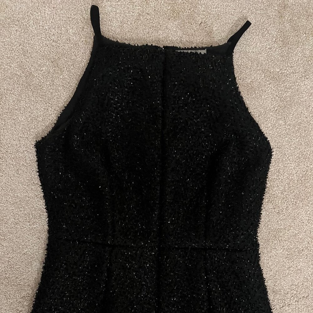 H&M Textured Cocktail Midi Dress with Slit, Size 6